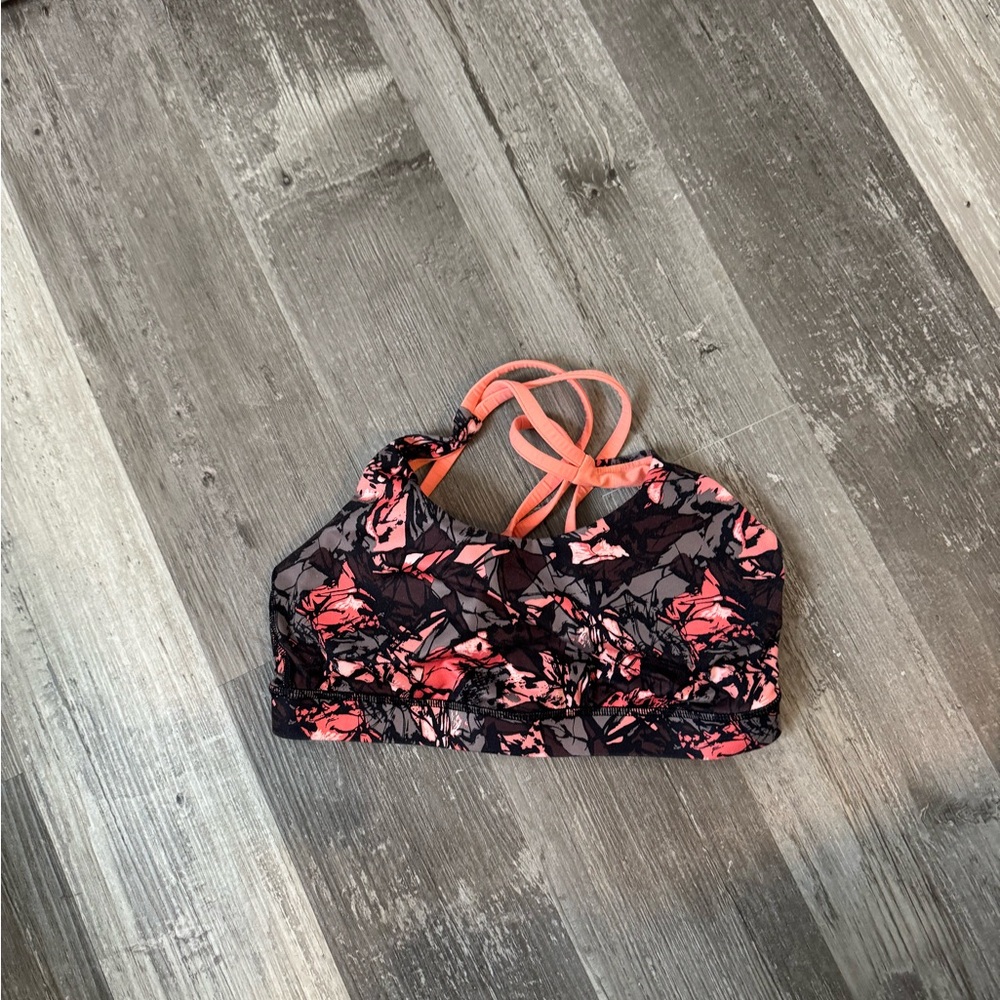 Lululemon Athletica Pink and Black Bra Intimates